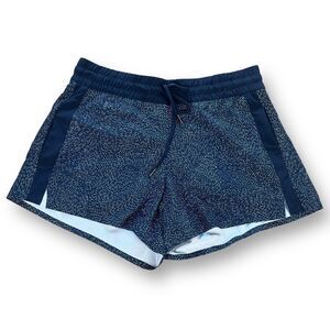 Athleta Baja Shorts Navy Blue Drawstring Zipper Pockets Women's Size 8 EUC